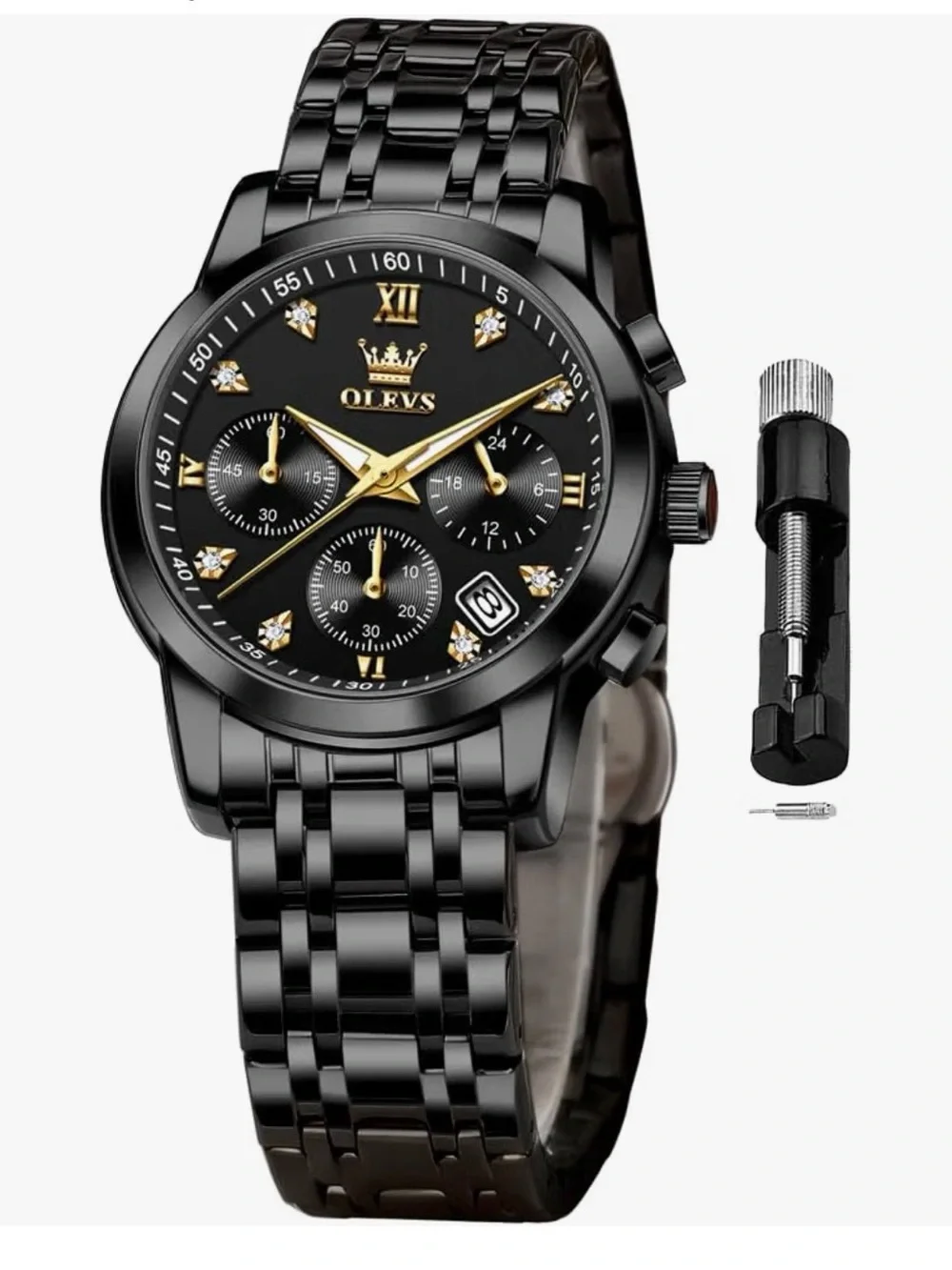 Olevs Woman’s Two Tone Stainless Steel Waterproof Watch